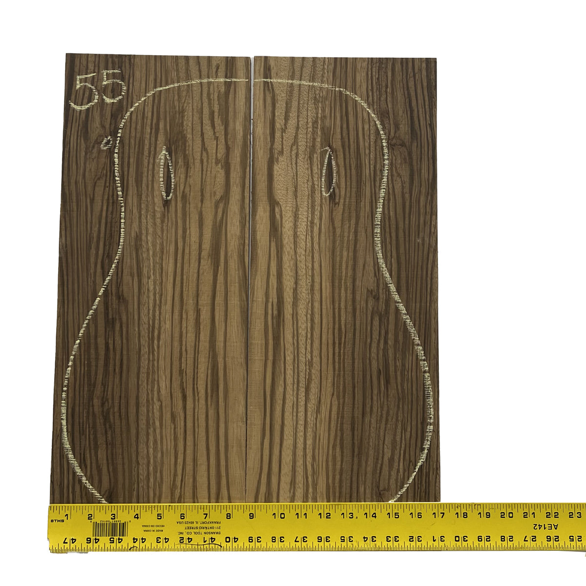 Zebrawood Dreadnought Guitar Back and Side Set #55 - Exotic Wood Zone - Buy online Across USA 