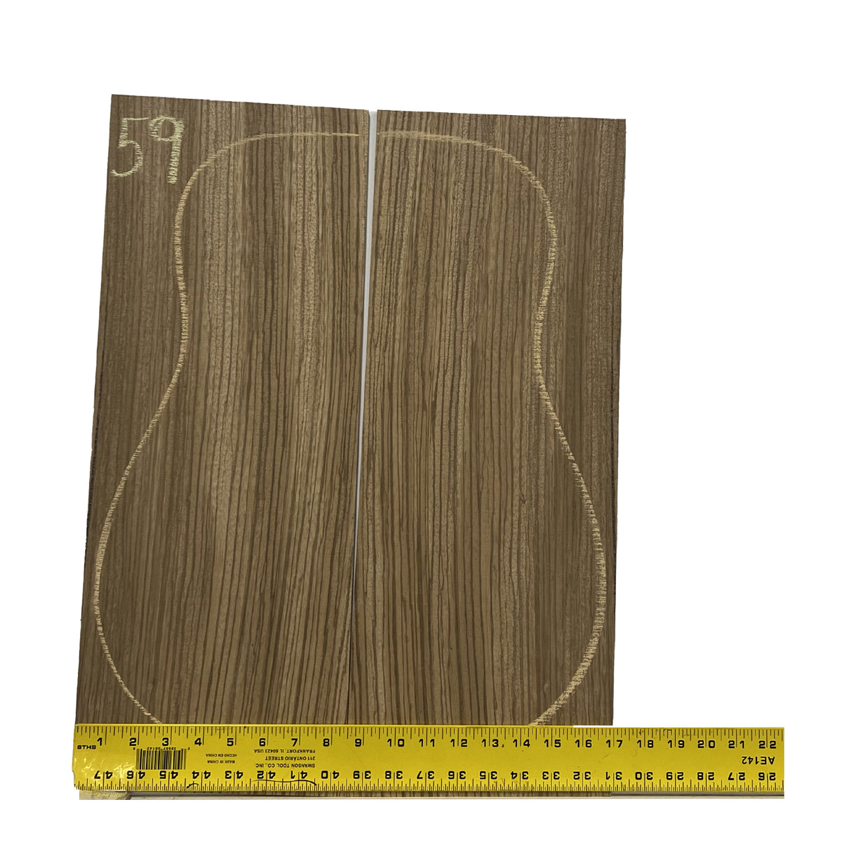 Zebrawood Dreadnought Guitar Back and Side Set #59 - Exotic Wood Zone - Buy online Across USA 