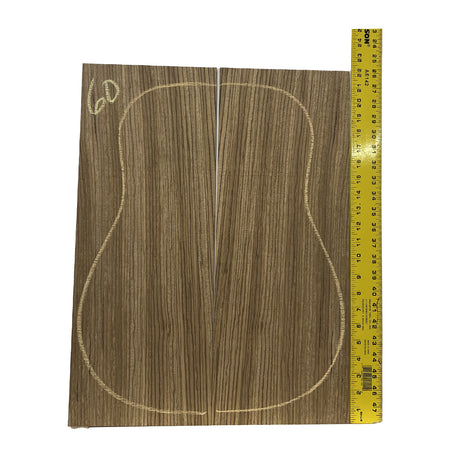 Zebrawood Dreadnought Guitar Back and Side Set #60 - Exotic Wood Zone - Buy online Across USA 