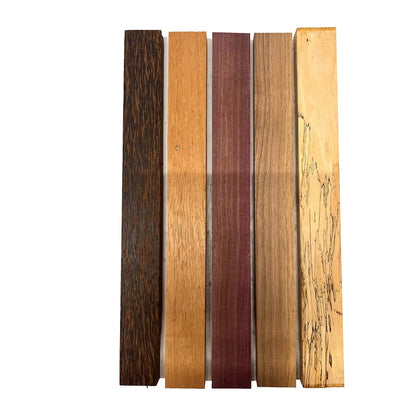 Pack Of 10, Cutting Board Blanks/Lumber Boards 3/4&quot;x2&quot;x18&quot; | (Spalted Tamarind, Mahogany, Black Palm, Purpleheart, Walnut) - Exotic Wood Zone - Buy online Across USA 