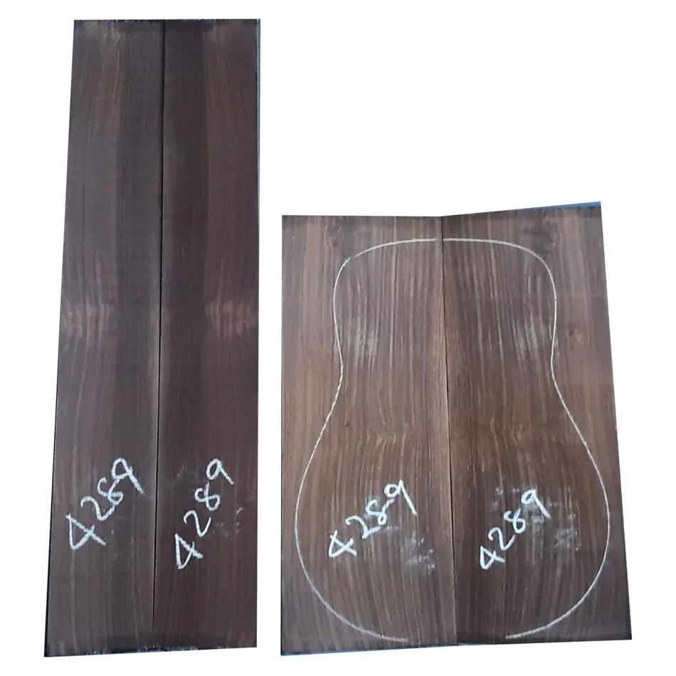 East Indian Rosewood Dreadnought AA Grade Guitar Back & Side Set #4289 - Exotic Wood Zone - Buy online Across USA