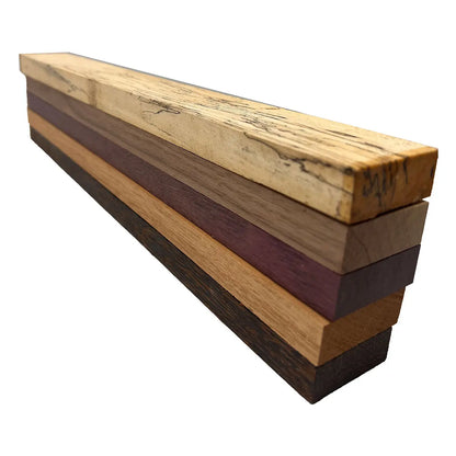 Pack Of 10, Cutting Board Blanks/Lumber Boards 3/4&quot;x2&quot;x18&quot; | (Spalted Tamarind, Mahogany, Black Palm, Purpleheart, Walnut) - Exotic Wood Zone - Buy online Across USA 