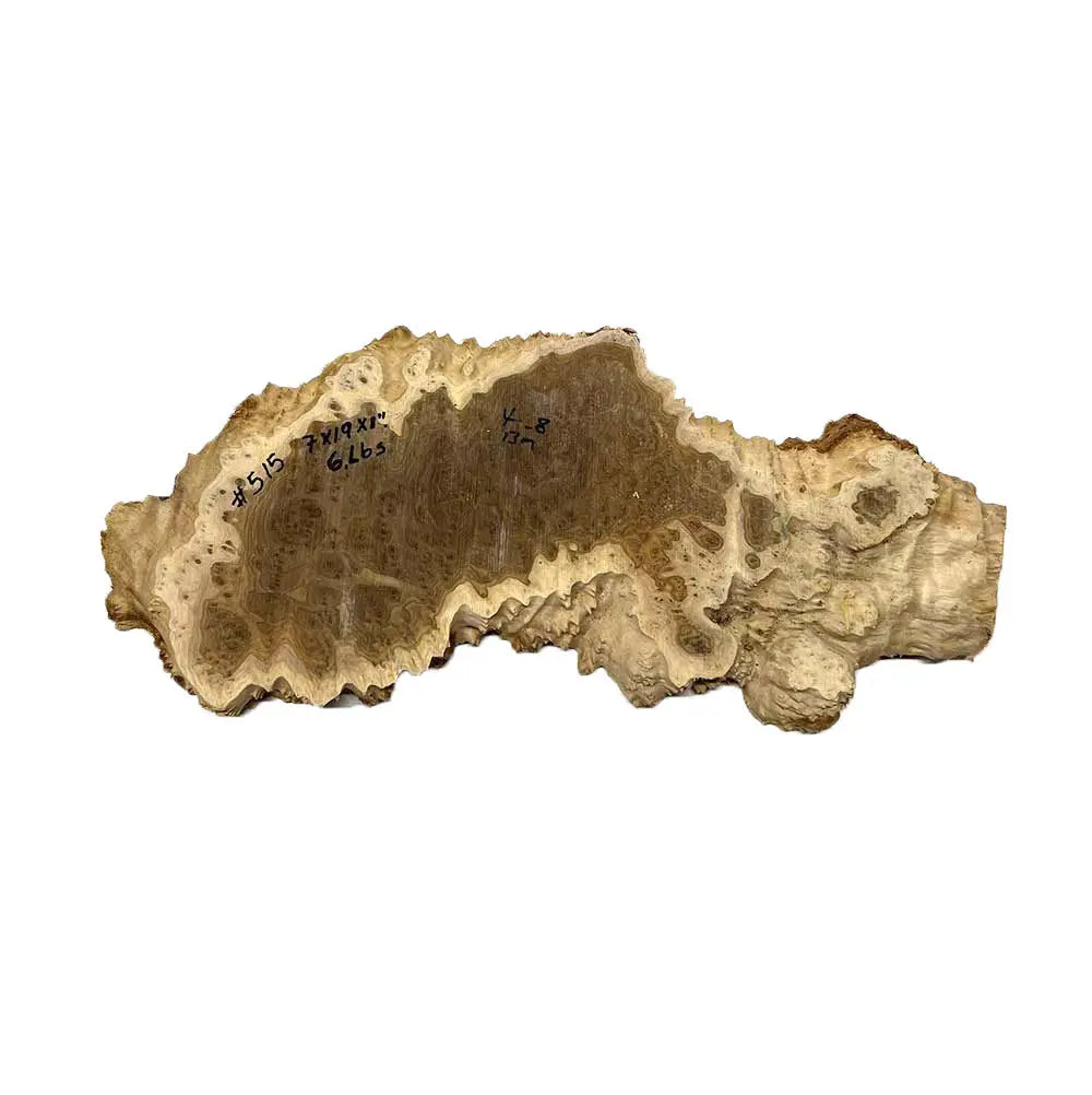 Brown Mallee Burl Cookies 7" x 19" x 1" , 6 lbs |  #515 - Exotic Wood Zone - Buy online Across USA 