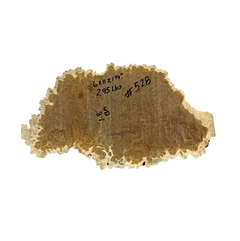 Brown Mallee Burl Cookies 6" x 11" x 1-1/4" , 2.95 lbs |  #528 - Exotic Wood Zone - Buy online Across USA 