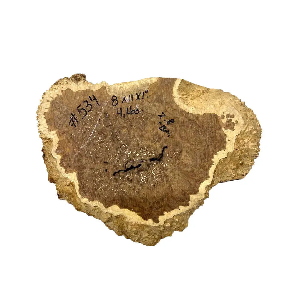 Brown Mallee Burl Cookies 8" x 11" x 1" , 4 lbs |  #534 - Exotic Wood Zone - Buy online Across USA 