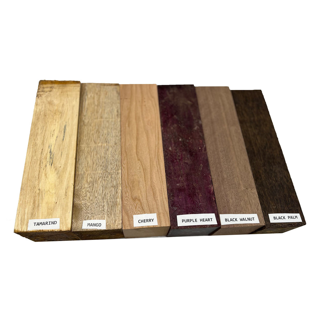 Pack Of 6 Pepper Mill Blanks , 3&quot; x 3&quot; x 12&quot; | ( Purpleheart ,Tamarind, Mango , Black Palm , Cherry , Walnut) - Exotic Wood Zone - Buy online Across USA 