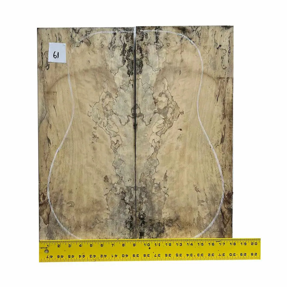 Spalted Tamarind Dreadnought Guitar Back & Side Set Bookmatched #61 - Exotic Wood Zone - Buy online Across USA 