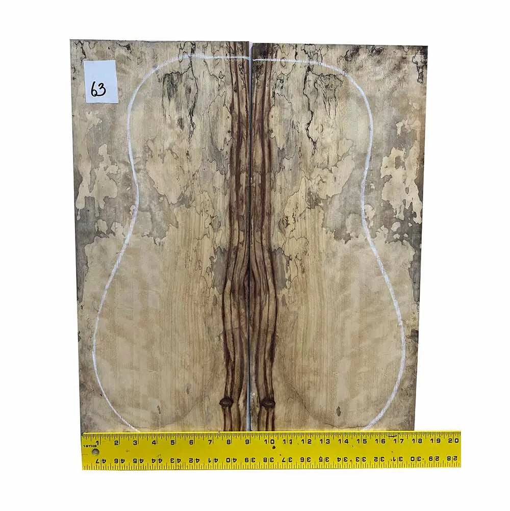 Spalted Tamarind Dreadnought Guitar Back & Side Set Bookmatched #63 - Exotic Wood Zone - Buy online Across USA 