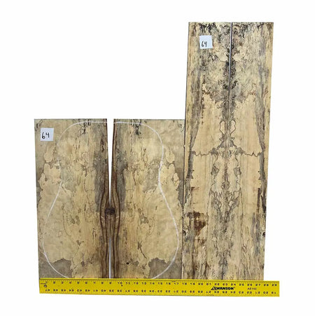 Spalted Tamarind Dreadnought Guitar Back & Side Set Bookmatched #64 - Exotic Wood Zone - Buy online Across USA 