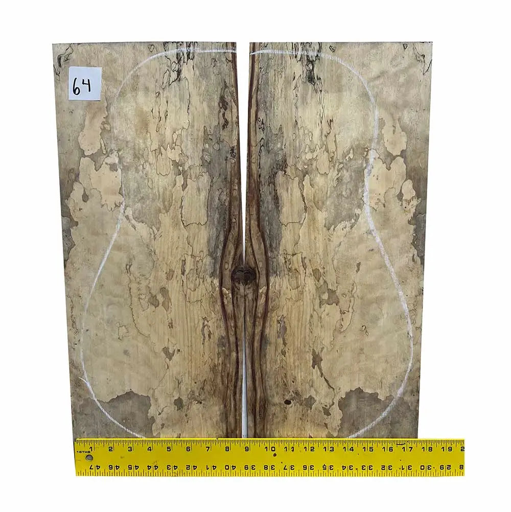 Spalted Tamarind Dreadnought Guitar Back & Side Set Bookmatched #64 - Exotic Wood Zone - Buy online Across USA 