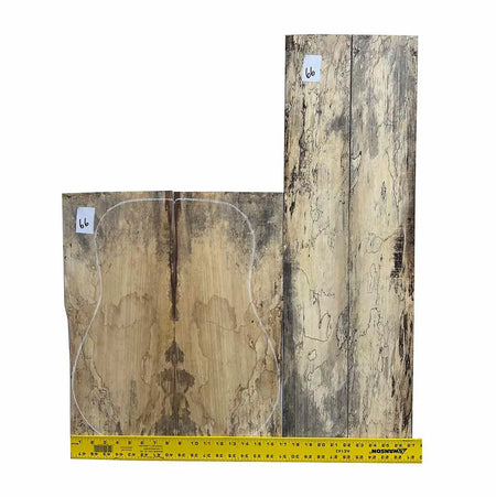 Spalted Tamarind Dreadnought Guitar Back & Side Set Bookmatched #66 - Exotic Wood Zone - Buy online Across USA 