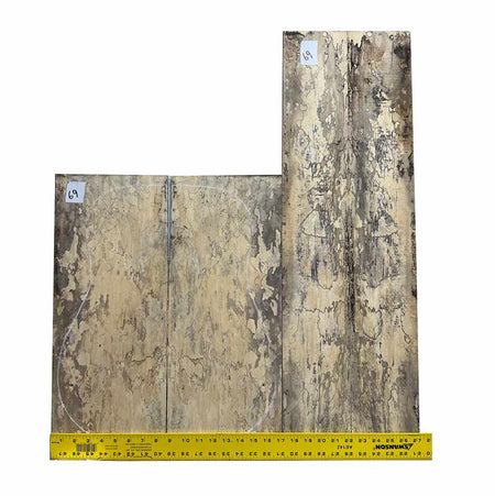 Spalted Tamarind Dreadnought Guitar Back & Side Set Bookmatched #69 - Exotic Wood Zone - Buy online Across USA 