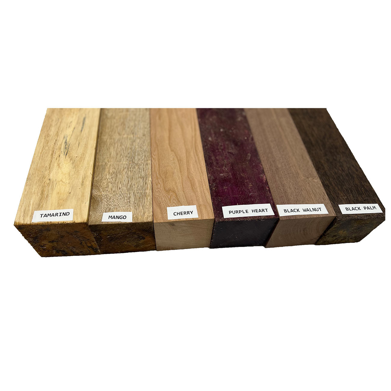 Pack Of 6 Pepper Mill Blanks , 3&quot; x 3&quot; x 12&quot; | ( Purpleheart ,Tamarind, Mango , Black Palm , Cherry , Walnut) - Exotic Wood Zone - Buy online Across USA 