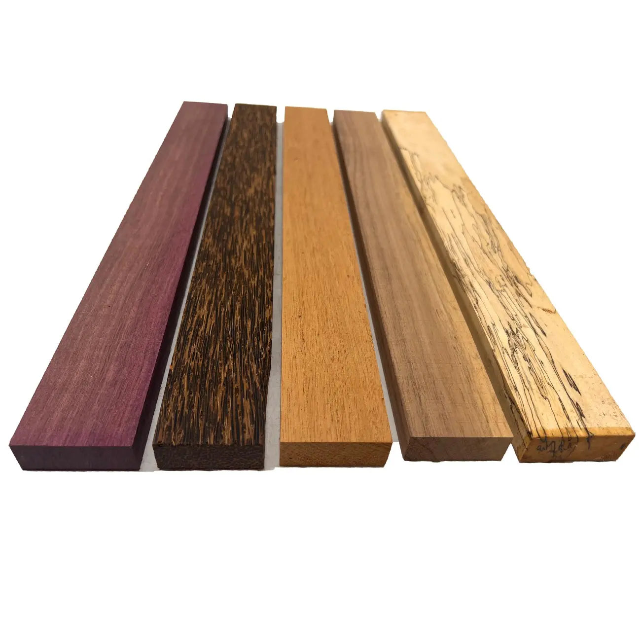 Pack Of 10, Cutting Board Blanks/Lumber Boards 3/4&quot;x2&quot;x18&quot; | (Spalted Tamarind, Mahogany, Black Palm, Purpleheart, Walnut) - Exotic Wood Zone - Buy online Across USA 