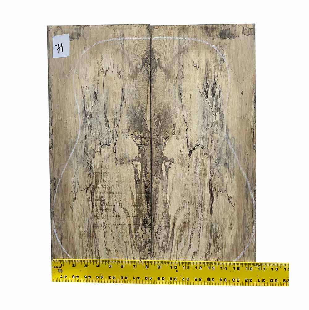 Spalted Tamarind Dreadnought Guitar Back & Side Set Bookmatched #71 - Exotic Wood Zone - Buy online Across USA 