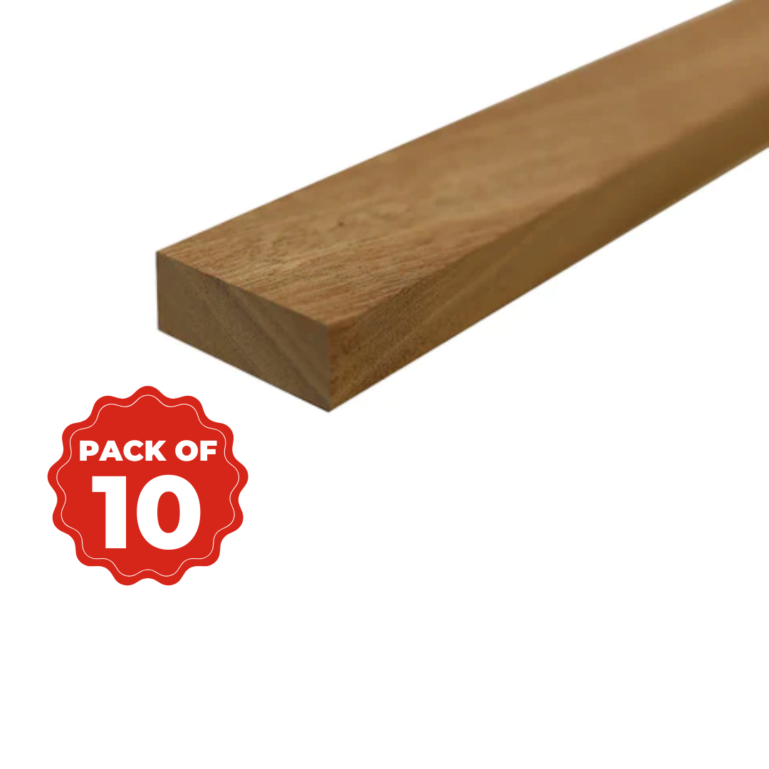 Combo Pack 10,  African Mahogany/Khaya Lumber board - 3/4” x 2” x 24” - Exotic Wood Zone - Buy online Across USA 