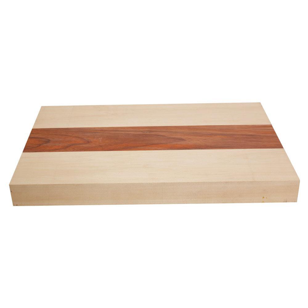 Hard Maple &amp; Padauk Guitar Body Blanks, 3 Pieces Glued- 21&quot; x 14&quot; x 2&quot; - Exotic Wood Zone - Buy online Across USA 