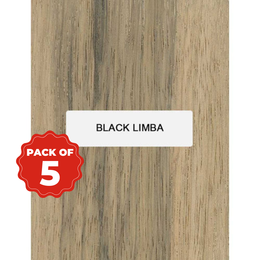Combo Pack 5, Black Limba Lumber board - 3/4” x 2” x 16” - Exotic Wood Zone - Buy online Across USA 