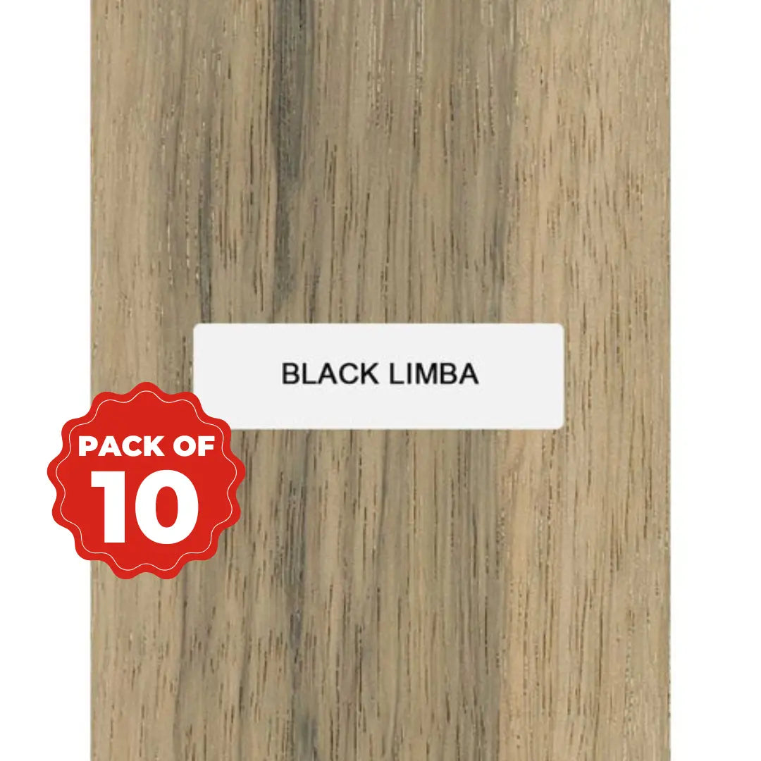 Combo Pack 10, Black Limba Lumber board - 3/4” x 2” x 18” - Exotic Wood Zone - Buy online Across USA 
