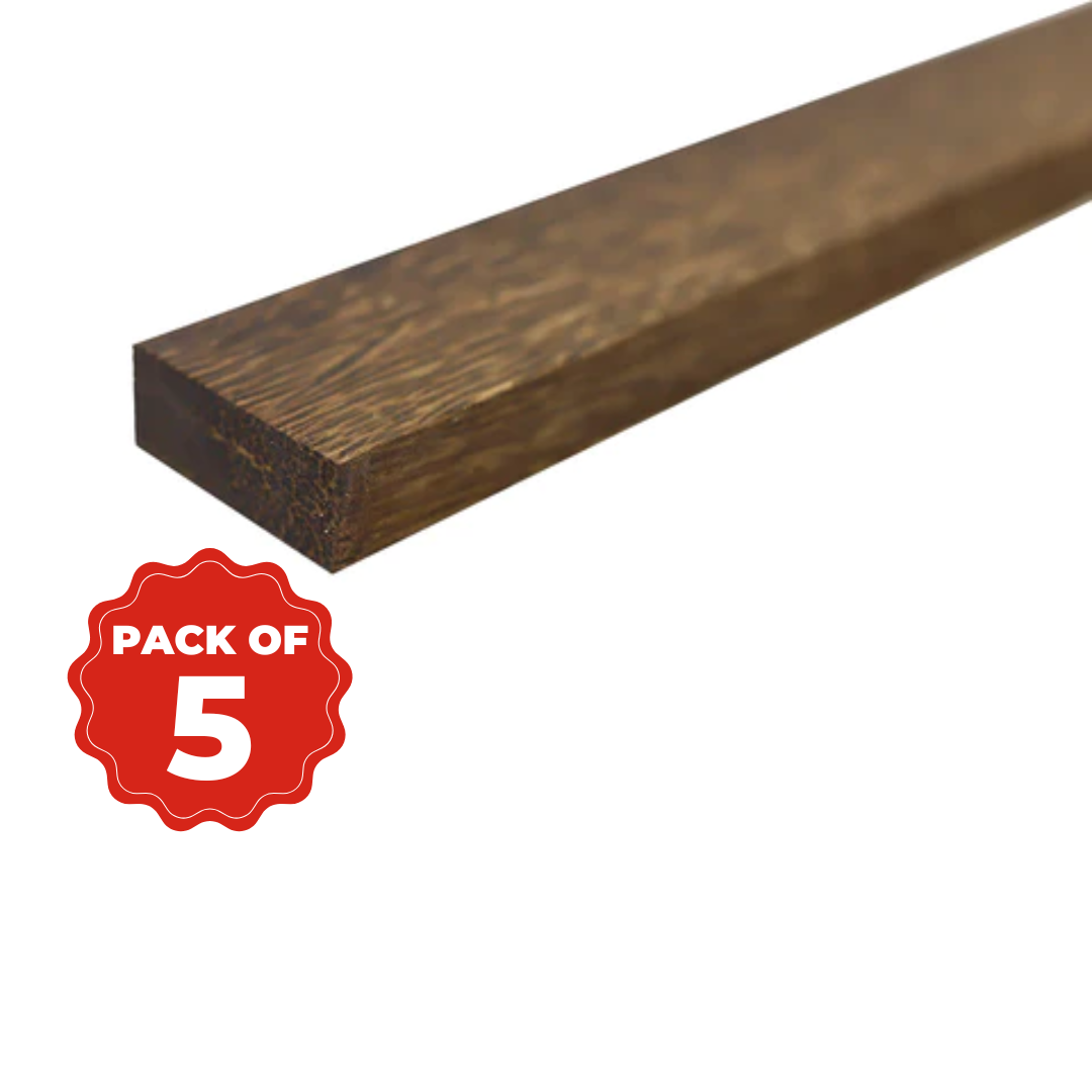Combo Pack 5,  Black Palm Lumber board - 3/4” x 2” x 16” - Exotic Wood Zone - Buy online Across USA 