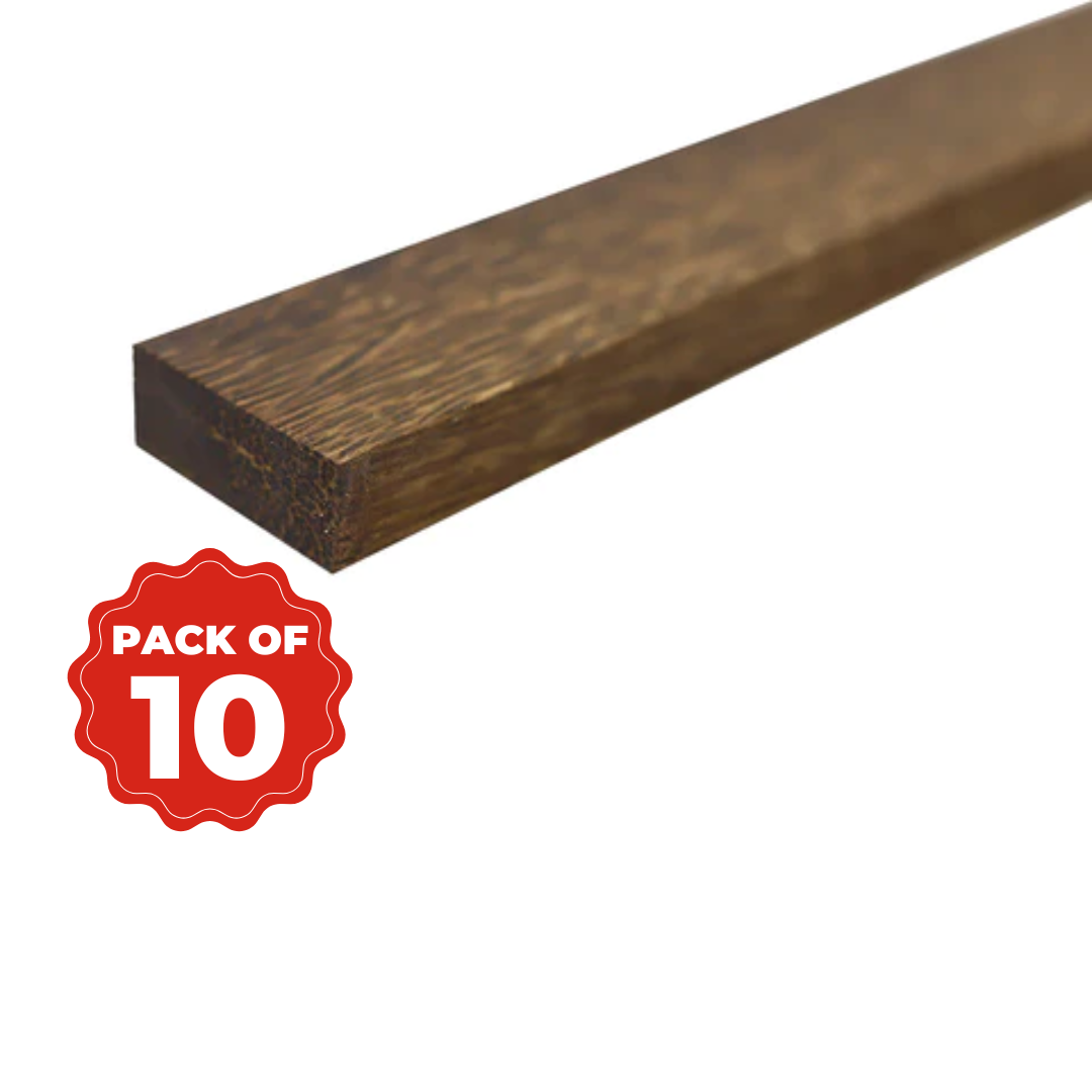 Combo Pack 10,  Black Palm Lumber board - 3/4” x 2” x 16” - Exotic Wood Zone - Buy online Across USA 