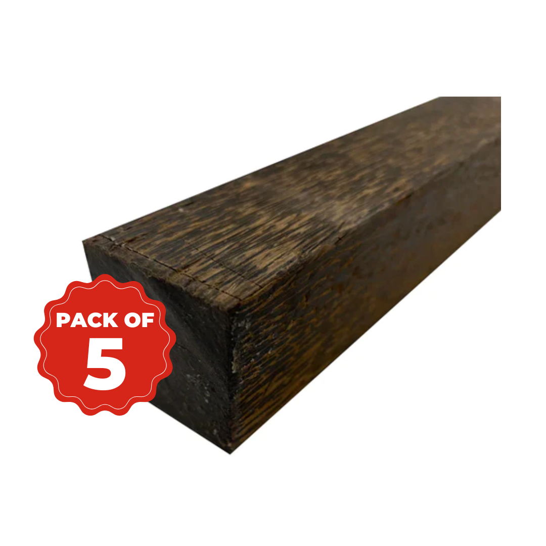 Pack Of 5, Black Palm Turning Blanks/Square Wood Blocks 18&quot; x 2&quot; x 2&quot; - Exotic Wood Zone - Buy online Across USA 