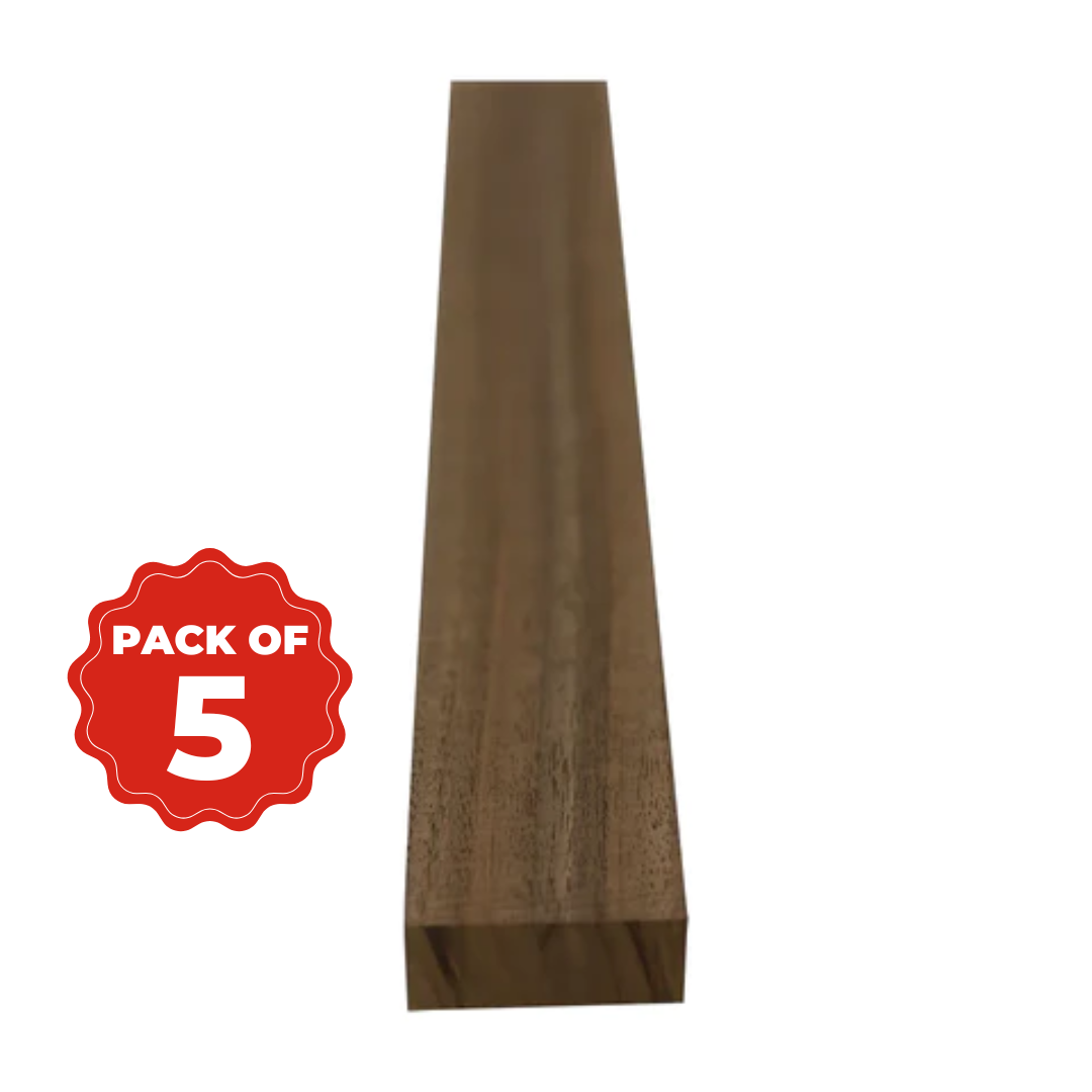Combo Pack 5,  Black Walnut Lumber board - 3/4” x 2” x 18” - Exotic Wood Zone - Buy online Across USA 