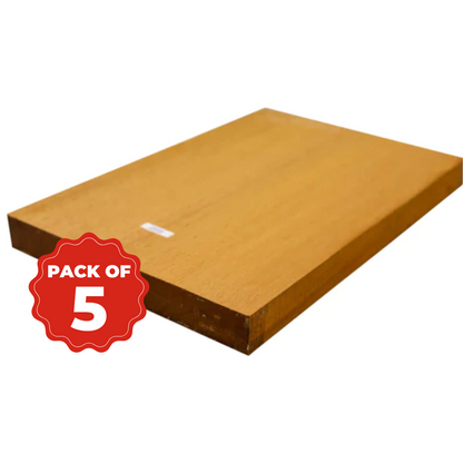 Combo Pack Of 5 Mahogany Guitar Body Blanks- 21&quot; x 14&quot; x 2&quot; - Exotic Wood Zone - Buy online Across USA 