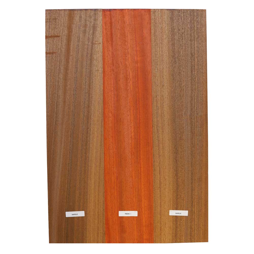 Padauk &amp; Sapele Guitar Body Blanks- 3 Glued Piece - Exotic Wood Zone 
