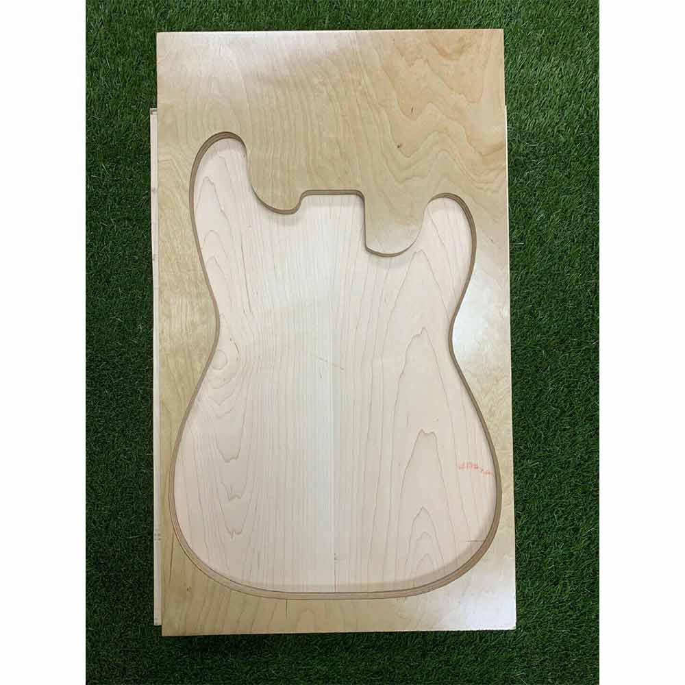 Hard Maple Guitar Body Blanks - 2 Pieces Glued, 21&quot; x 14&quot; x 2&quot; - Exotic Wood Zone 