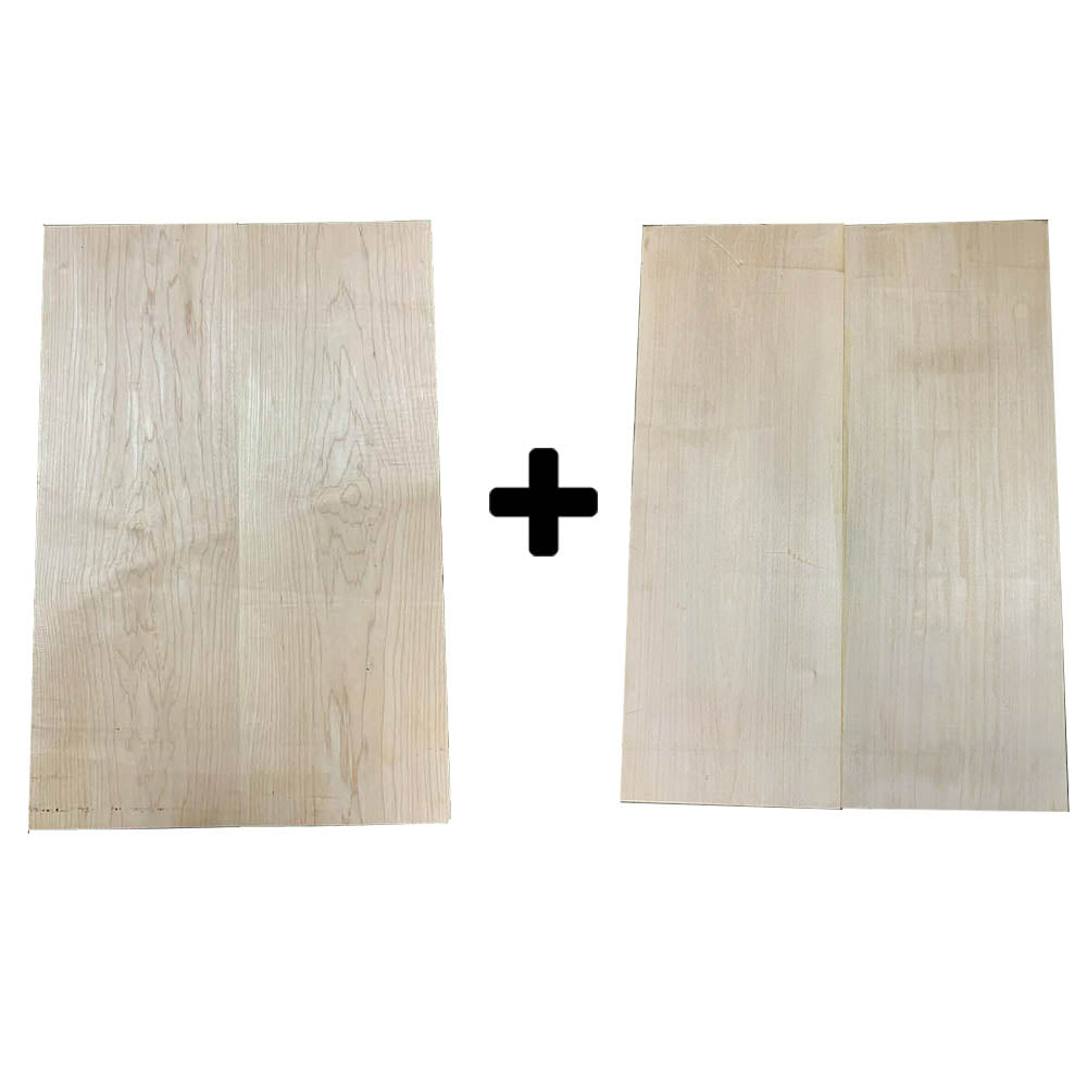 Combo Pack Of Hard Maple and Basswood Electric/Bass Guitar Body Blanks 21&quot; x 14&quot; x 2&quot; - Exotic Wood Zone - Buy online Across USA 