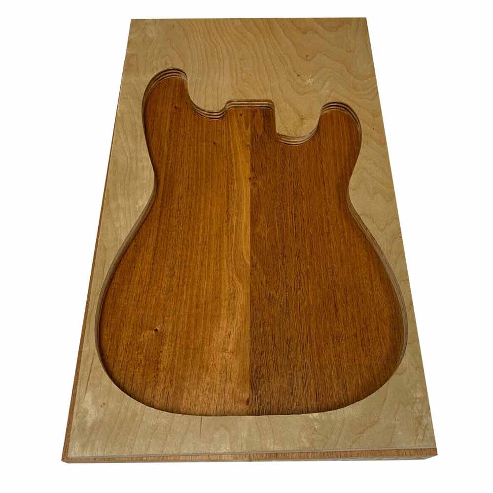 Honduran Mahogany Body Blanks - 2 Glued Pieces, 21" x 14" x 2" - Exotic Wood Zone 