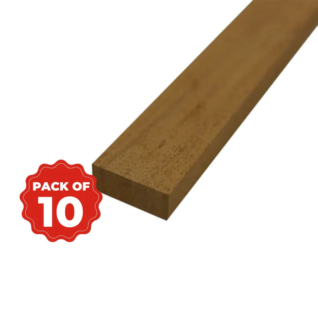 Combo Pack 10,  Honduran Mahogany Lumber board - 3/4” x 2” x 18” - Exotic Wood Zone - Buy online Across USA 