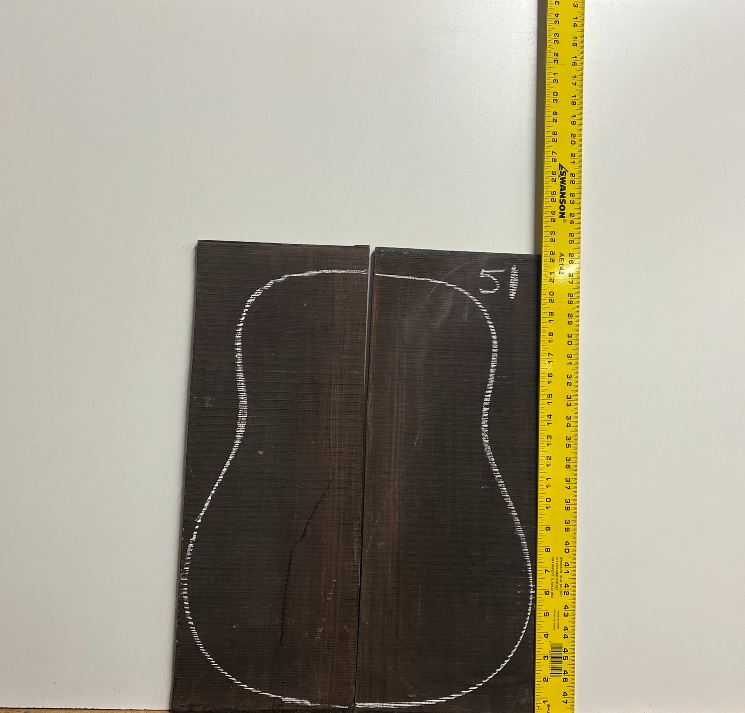 Indian Ebony Dreadnought Guitar Back and Side Set 