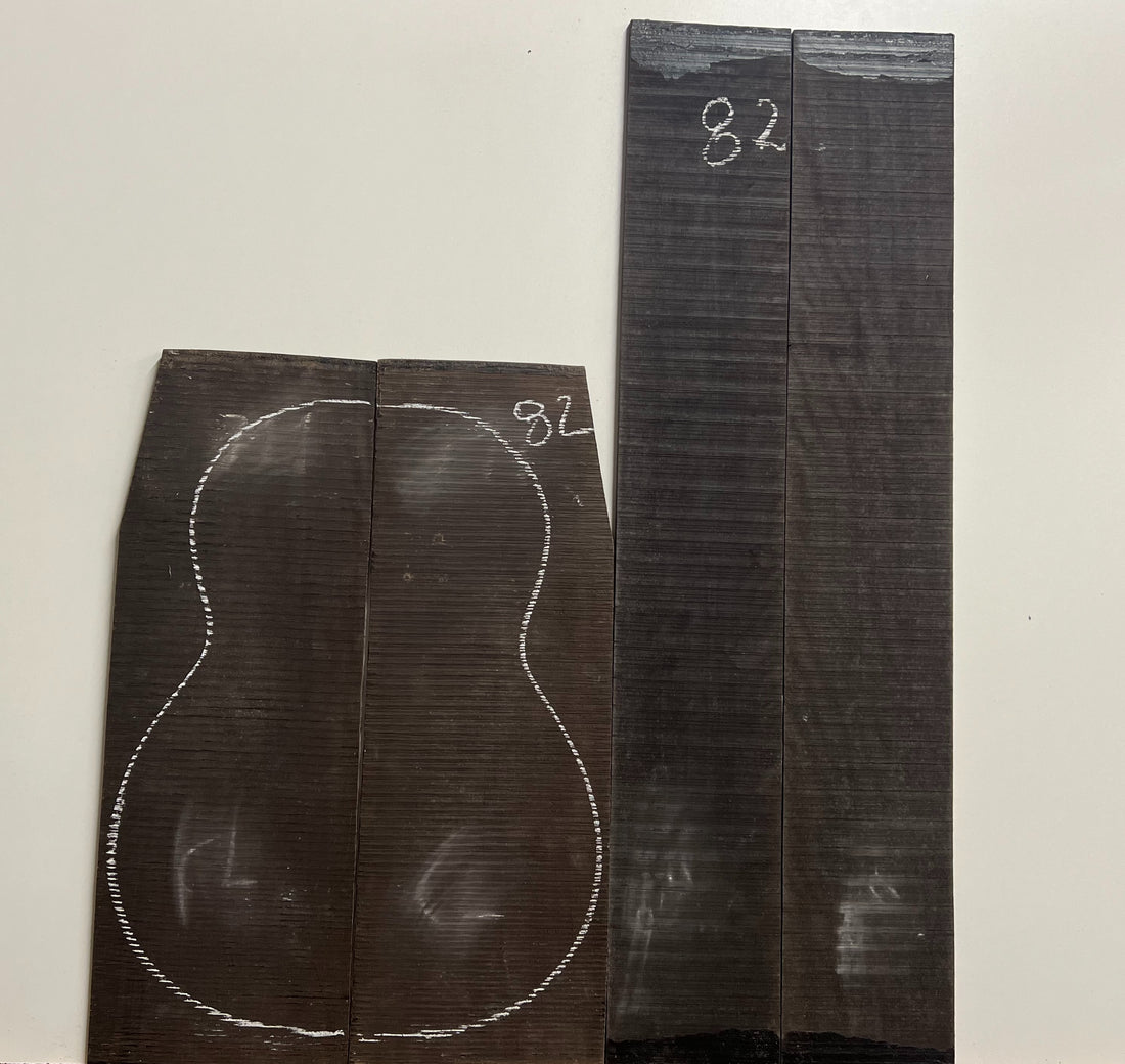 Indian Ebony Classical Guitar Back and Side Set 