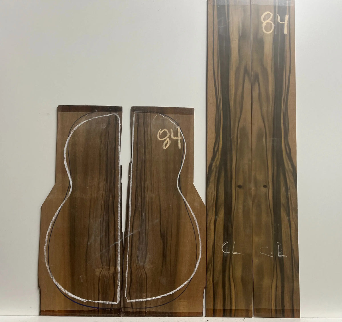 Rare Exotic Palemoon Ebony Classical Guitar Back and Side Set #84 - Exotic Wood Zone - Buy online Across USA 