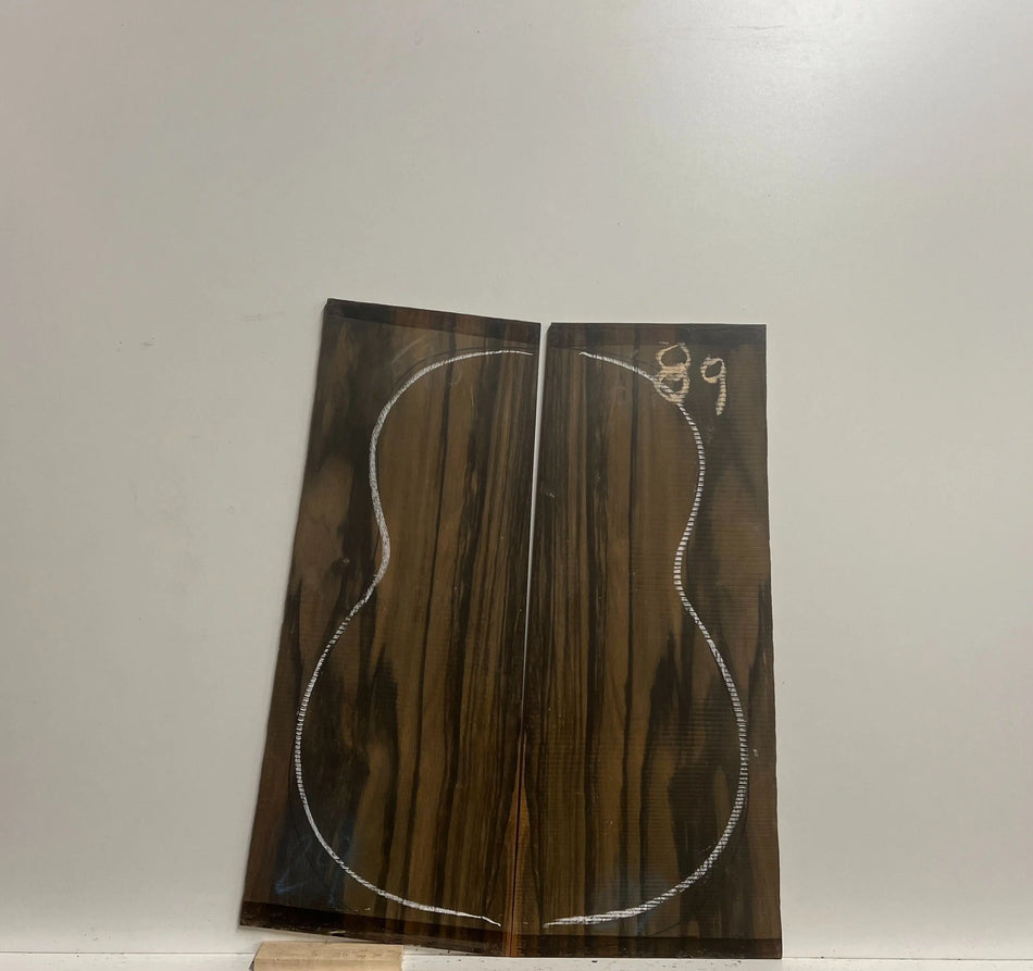 Rare Exotic Palemoon Ebony Classical Guitar Back and Side Set #89 - Exotic Wood Zone - Buy online Across USA 