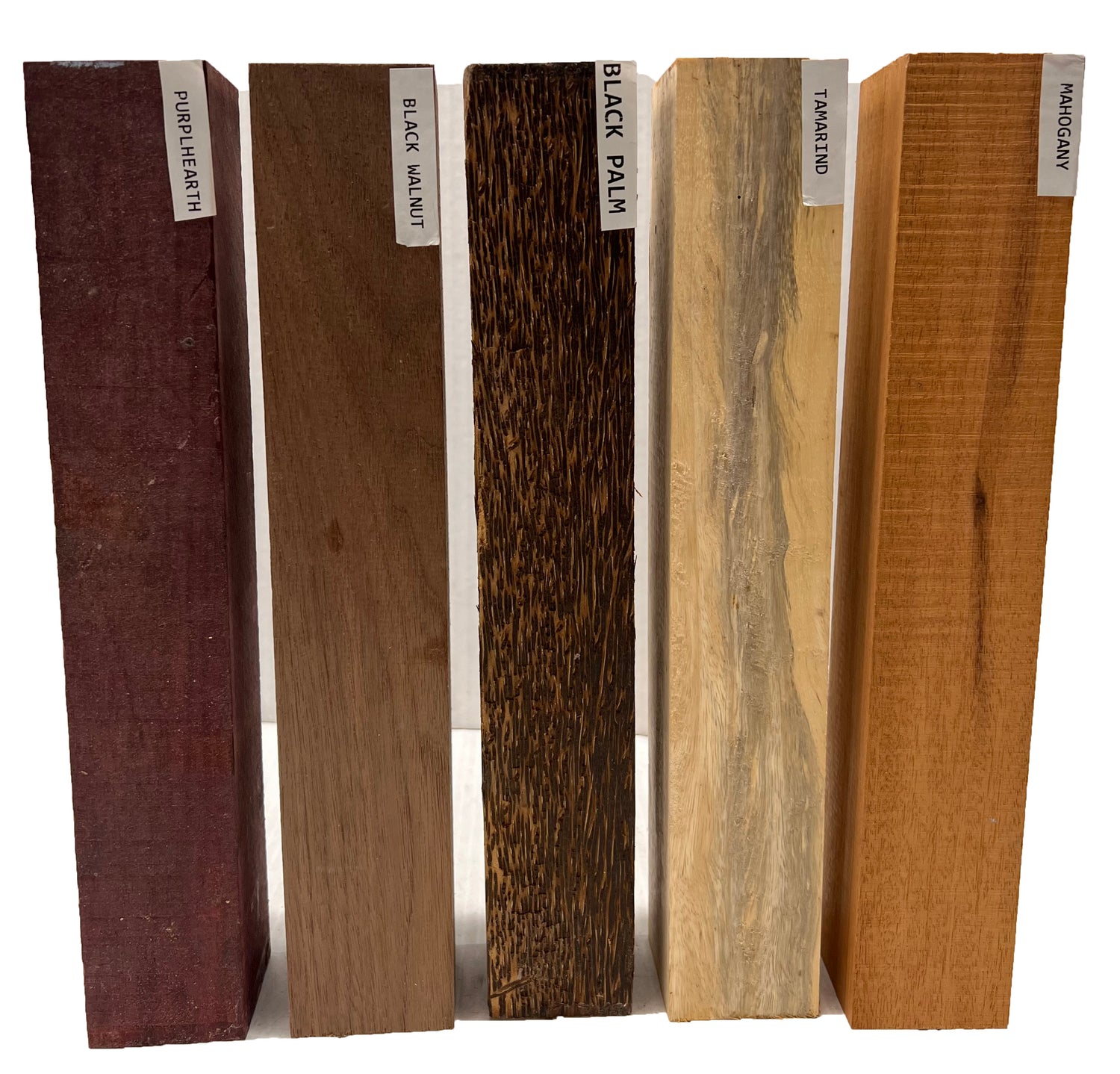 Pack Of 5, Turning Wood Blanks 2&quot; x 2&quot; x 18&quot; | (Tamarind, Black Palm, Mahogany, Purpleheart, Walnut) - Exotic Wood Zone - Buy online Across USA 
