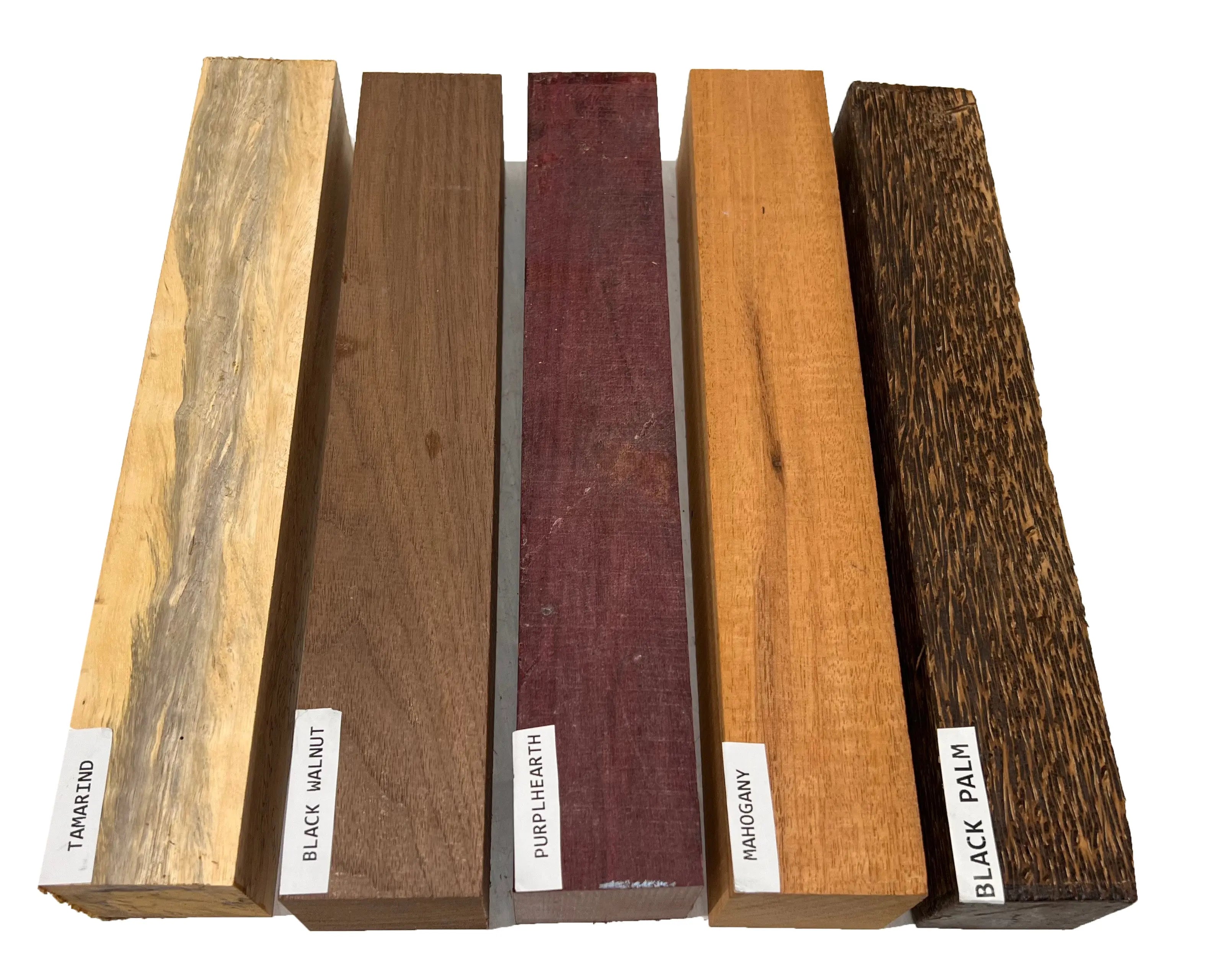 Pack Of 5, Turning Wood Blanks 2" x 2" x 18" | (Tamarind, Black Palm, Mahogany, Purpleheart, Walnut) - Exotic Wood Zone - Buy online Across USA 