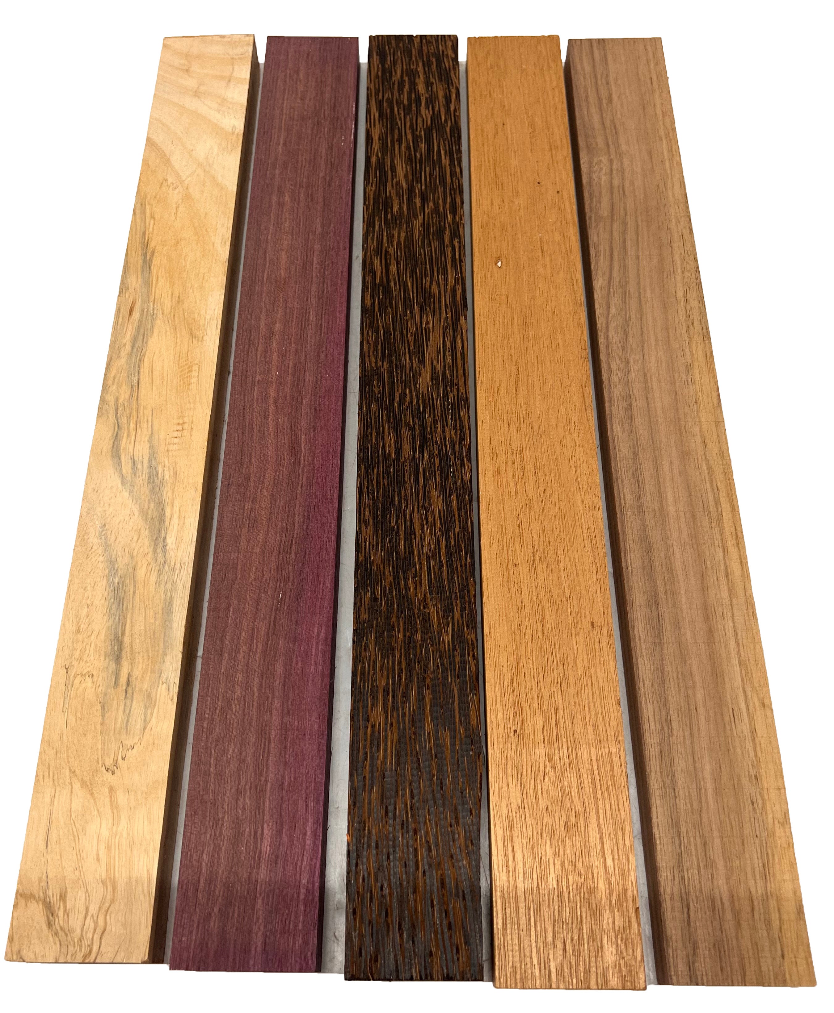 Pack Of 10, Cutting Board Blanks/Lumber Boards 3/4&quot;x2&quot;x24&quot; | (Tamarind, Mahogany, Black Palm, Purpleheart, Walnut) - Exotic Wood Zone - Buy online Across USA 