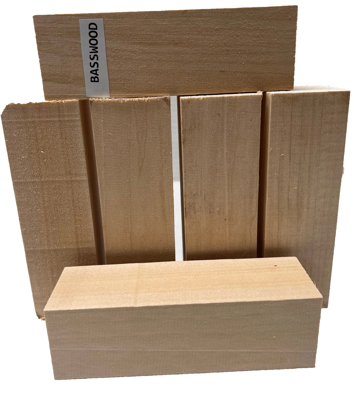 Set of 6, Basswood Carving/Whittling Wood Blanks/Turning Blocks Kit 2" x 2" x 6" - Exotic Wood Zone - Buy online Across USA 