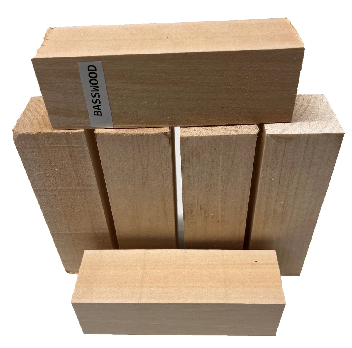 Set of 6, Basswood Carving/Whittling Wood Blanks/Turning Blocks Kit 2" x 2" x 6" - Exotic Wood Zone - Buy online Across USA 