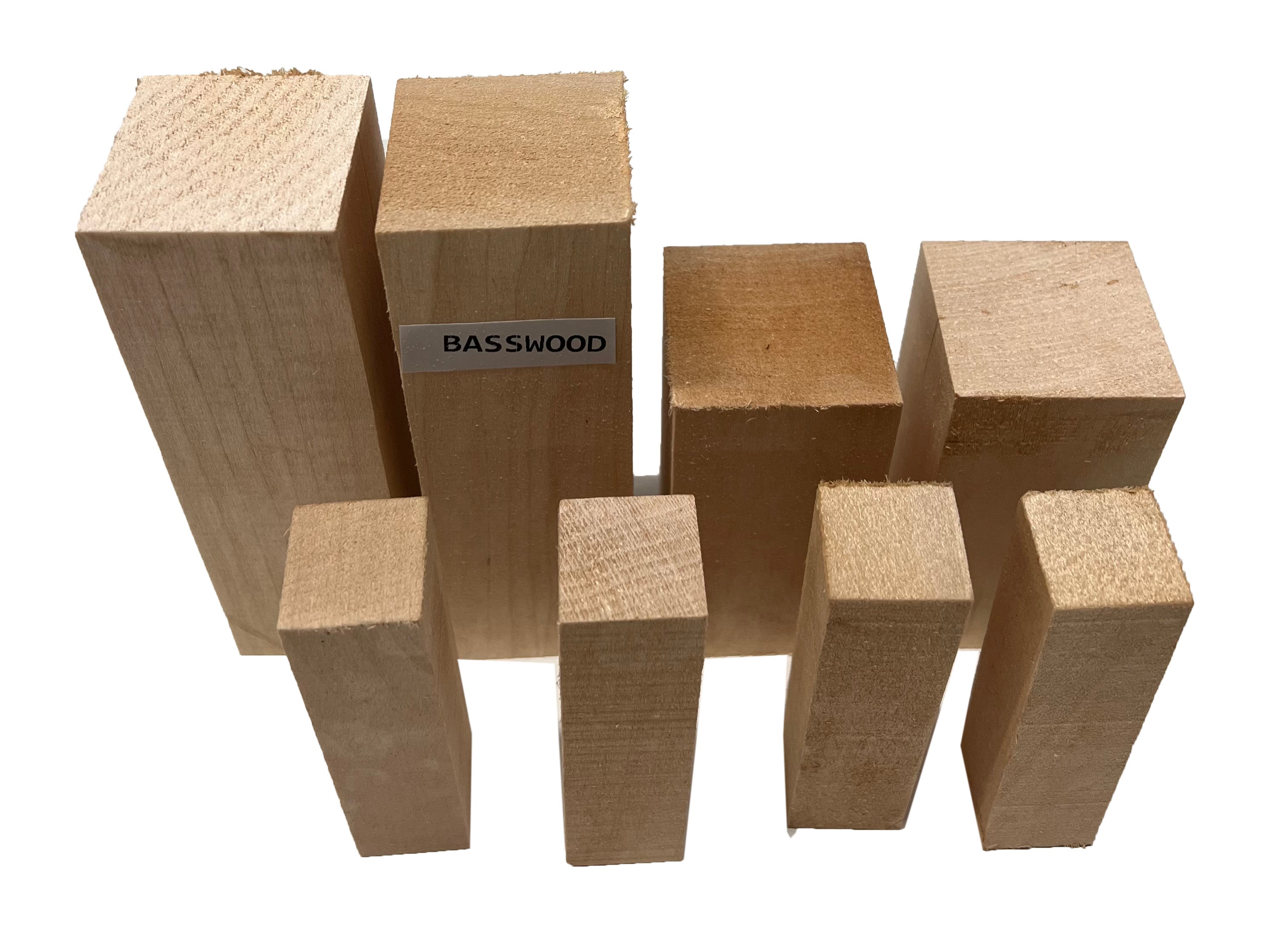 Listones de madera de tilo para tallar (2 listones 21 x3 x 3 cm)