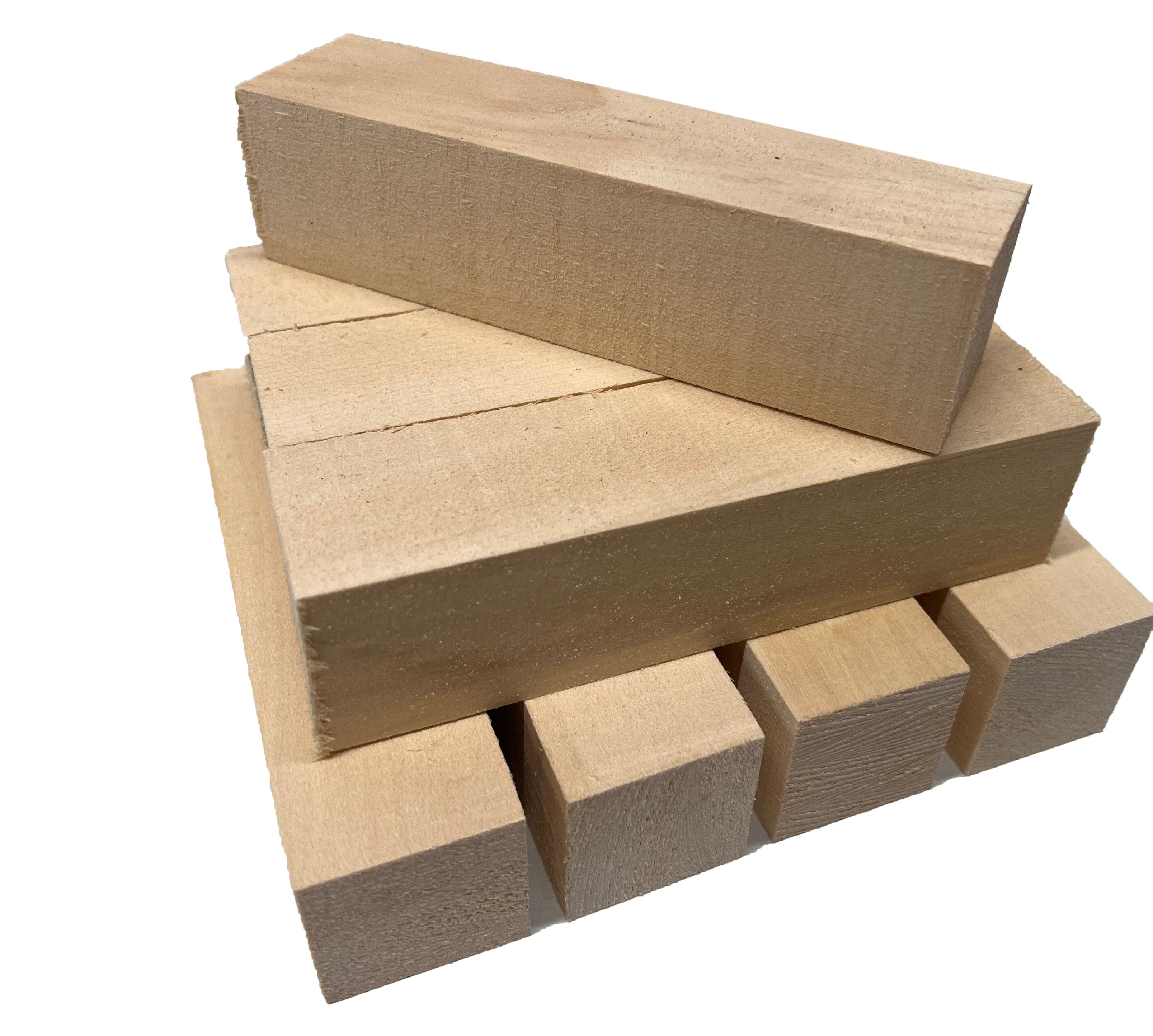 Basswood Carving Blocks - 1 x 1 x 6 (8 Pcs)