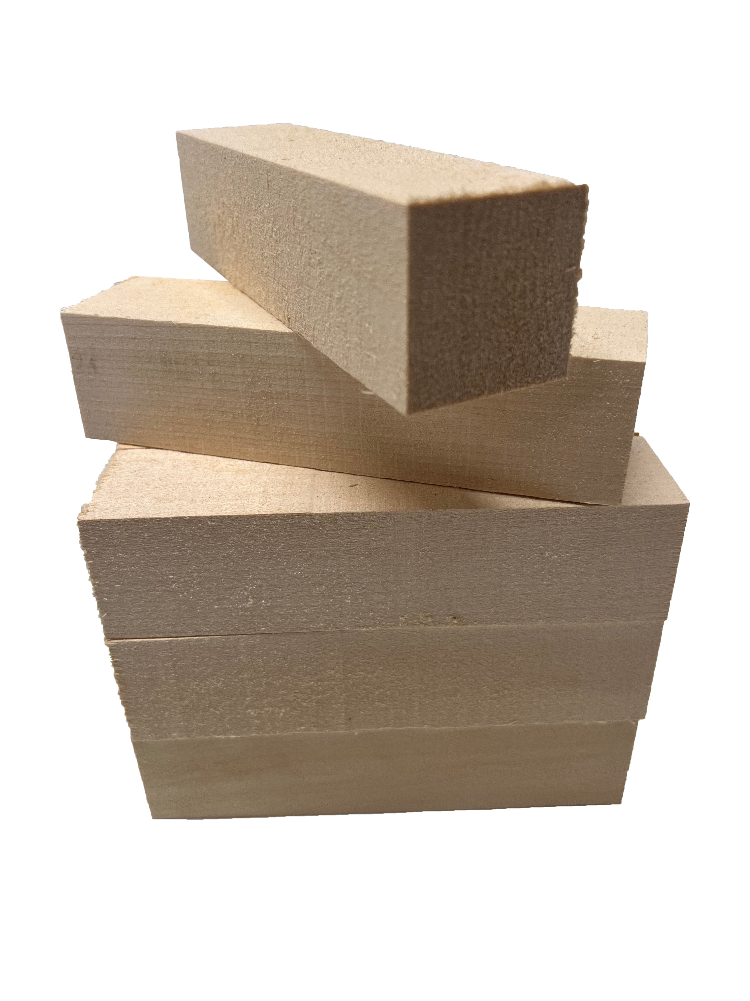 Madera de tilo 12 piezas de madera de tilo suave tallada a mano en blanco  bloques 100x25x25 -  México