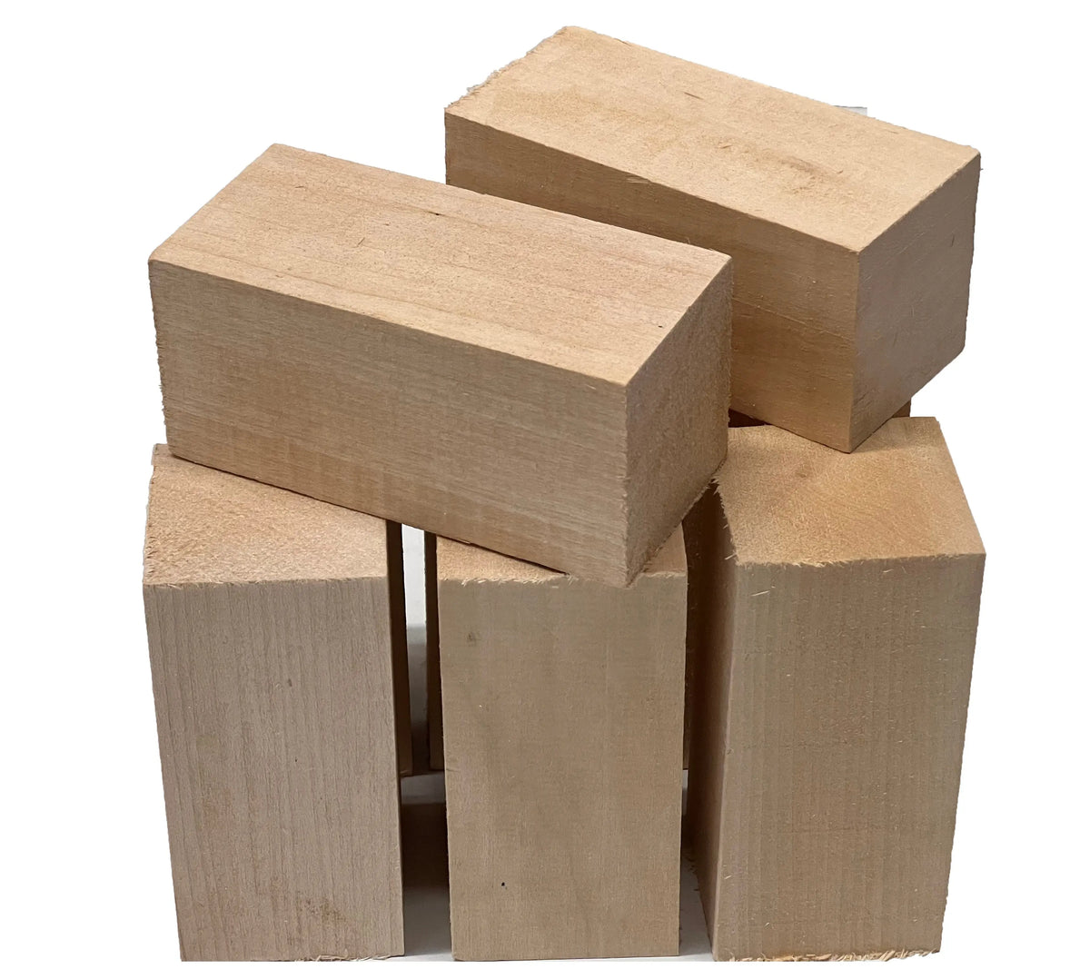 Set of 8, Basswood Carving/Whittling Wood Blanks/Turning Blocks Kit 2" x 2" x 4" - Exotic Wood Zone - Buy online Across USA 