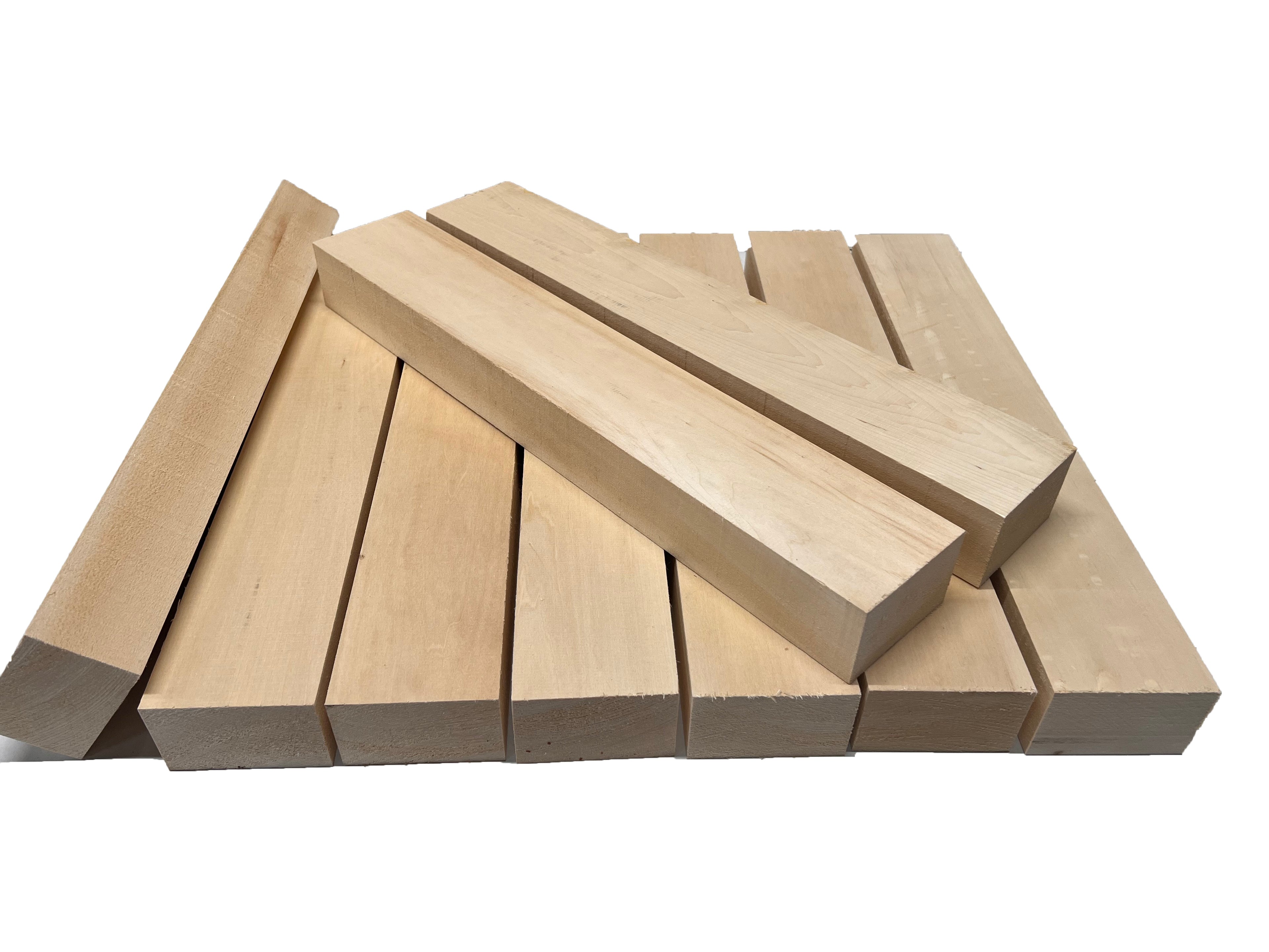 Juego de 6, Kit de bloques de torneado/tallado de madera de tilo, 2 x 2 x  12