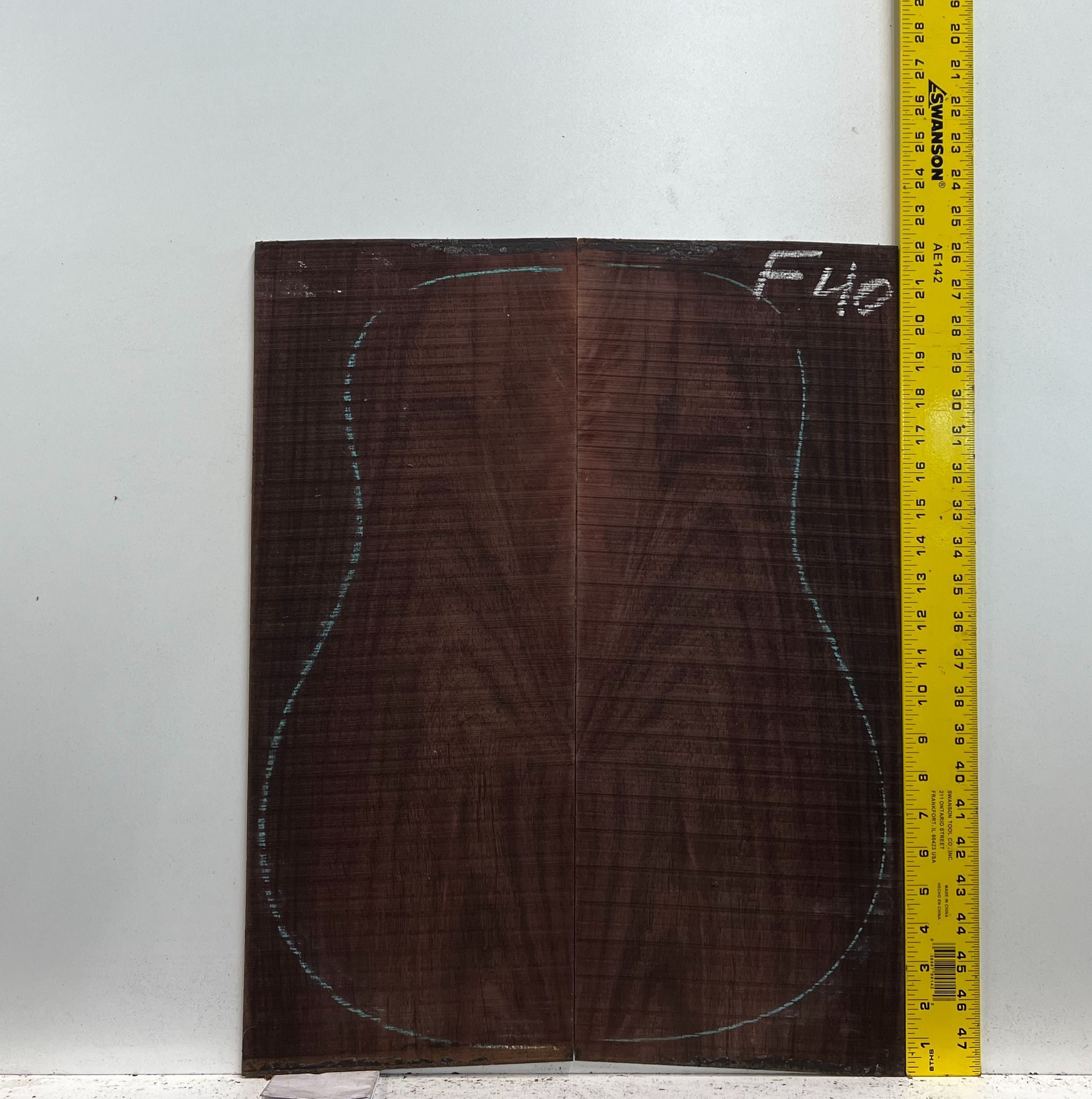 Indian Rosewood Figured Dreadnought Guitar Back and Side Set 