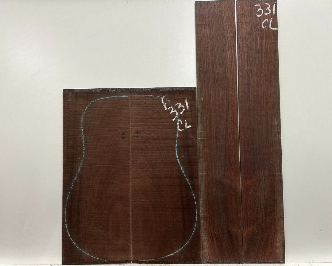 Indian Rosewood Figured Classical Guitar Back and Side Set 