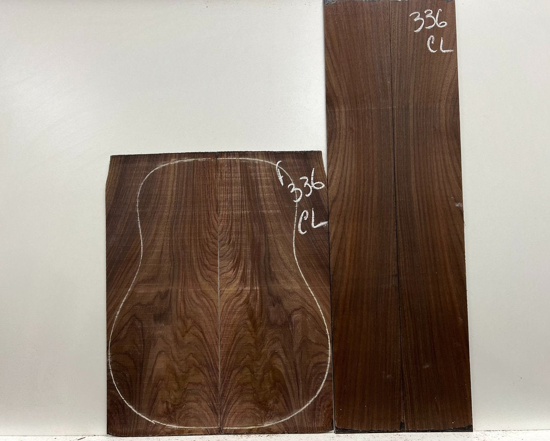 Indian Rosewood Figured Classical Guitar Back and Side Set 